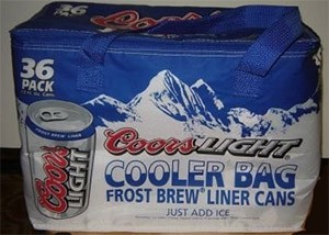 Coors Light the Insulated Cooler Bag-36 Pack-12 oz.cans Empty 