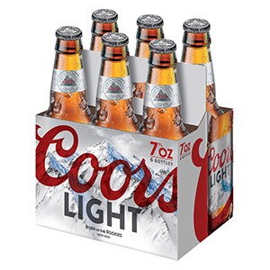 Coors Light 6 Pack 7oz Bottles