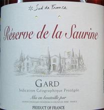 Reserve de la Saurine - Vin de Pays du Gard Rouge 2014 (750ml) (750ml)