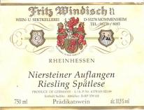 Weingut Fritz Windisch - Niersteiner Auflangen Riesling Spatlese 2022 (750)